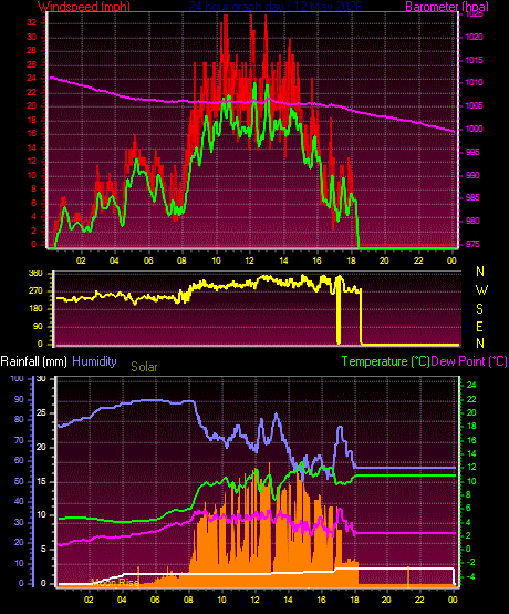 24 Hour Graph for Day 12